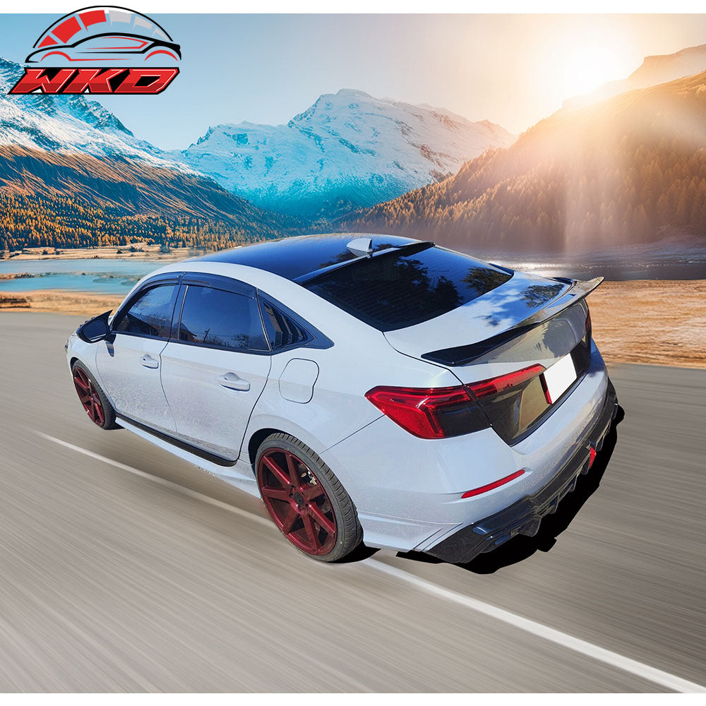 Fits 22-26 Honda Civic Sedan Mugen Style Window Visors Acrylic Air Deflector 4Pc