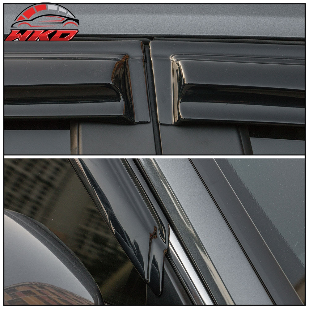 Fits 22-26 Honda Civic Sedan Mugen Style Window Visors Acrylic Air Deflector 4Pc
