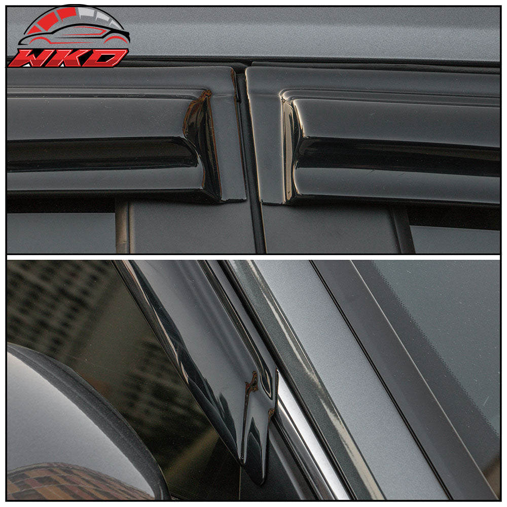 Fits 22-26 Honda Civic Sedan Mugen Style Window Visors Acrylic Air Deflector 4Pc