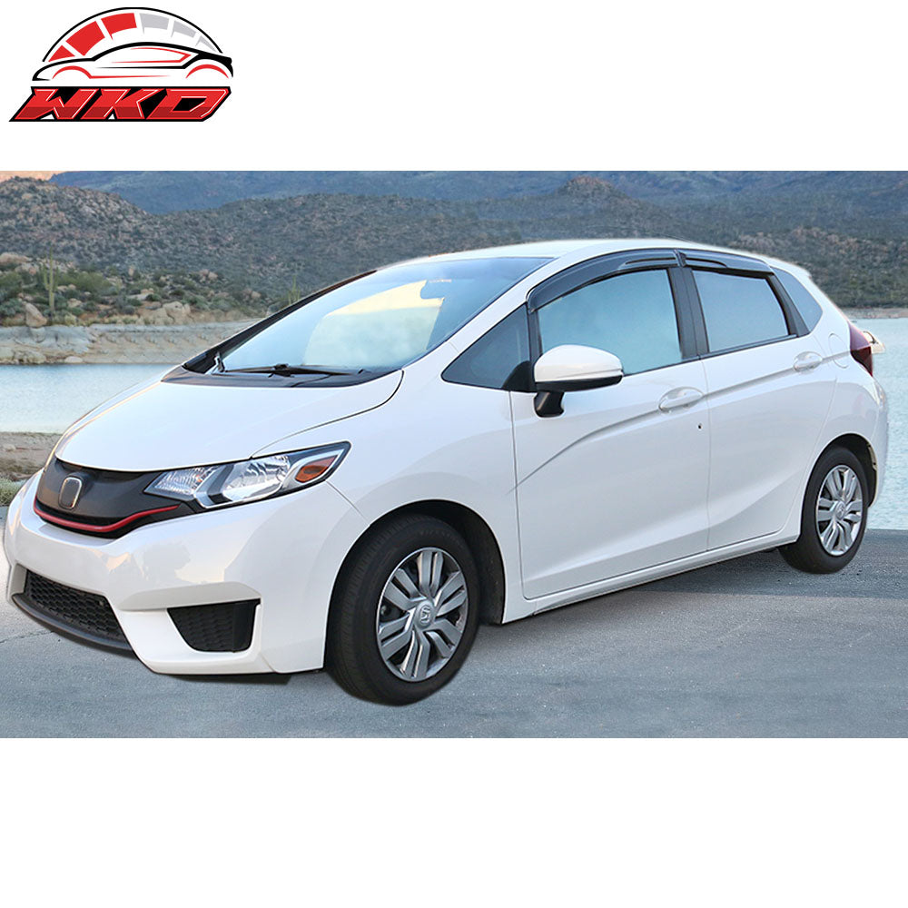 Fits 15-19 Honda Fit GK Mugen Style Acrylic Window Visor Sun Shade 4PCS Set