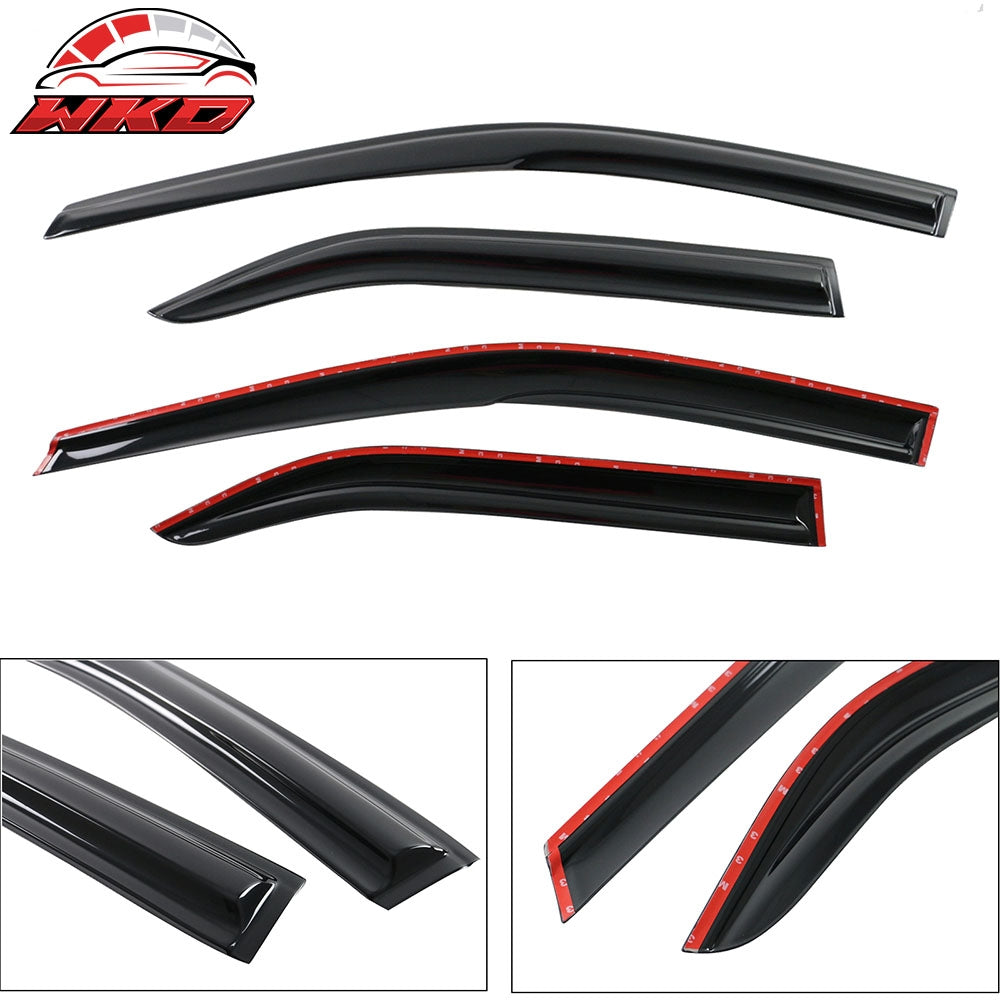 Fits 12-14 Toyota Camry Mugen Style Window Visors Acrylic Rain Guard Vent 4PC