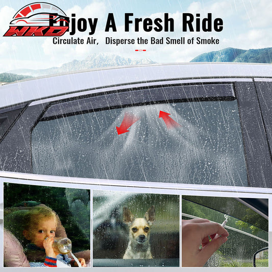 Fits 19-25 BMW G05 X5 F95 X5M Window Visors Injection PC In-Channel Deflectors