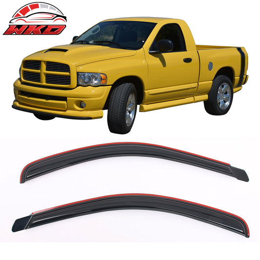 02-09 Dodge Ram 1500 2500 3500 Standard Cab Window Visors Guards In-Channel | Wholesale