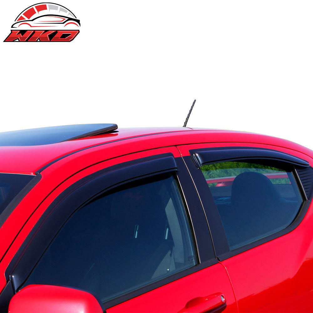 Fits 08-14 Dodge Avenger Acrylic Window Visors Sun Rain Guards Deflector 4Pc Set
