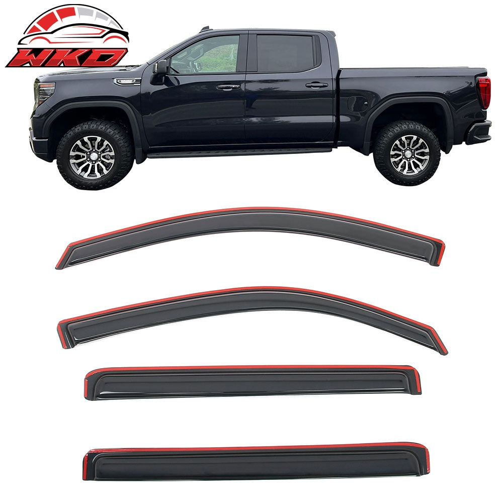 19-26 Silverado Sierra 1500 2500 3500 HD Crew Cab Window Visors In-Channel | Wholesale