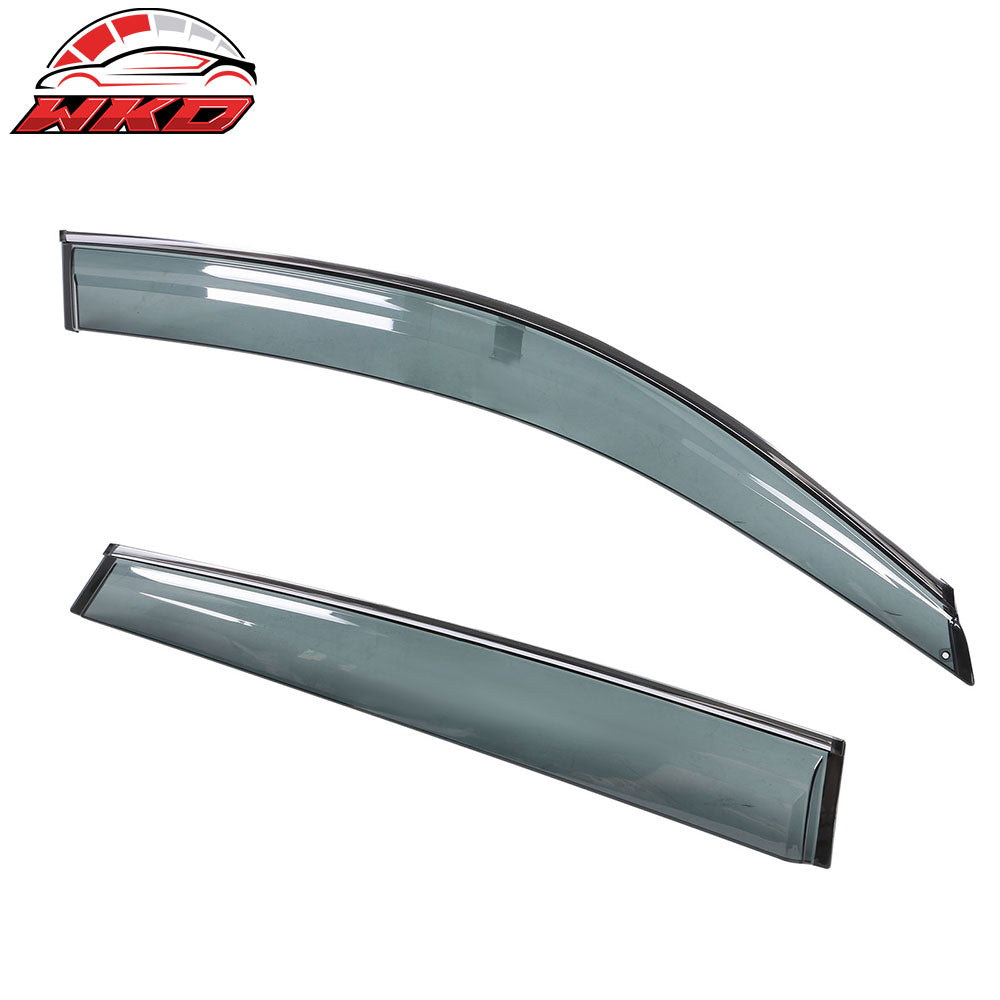 Fits 09-17 Audi Q5 8R Side Window Visors Shade With Chrome Trims 4Pcs Set - PC
