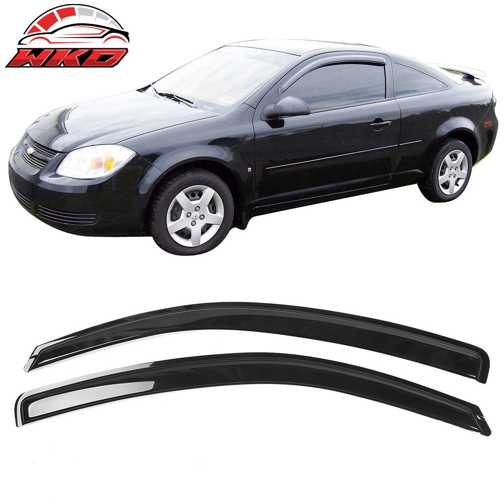 Fits 05-10 Chevrolet Cobalt & Pontiac G5 Coupe Acrylic Tape-On 2PC Window Visors