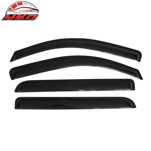 Wholesale 14-19 GMC Sierra Chevy Silverado Crew Cab Acrylic 4PC Window Visors Tape-On