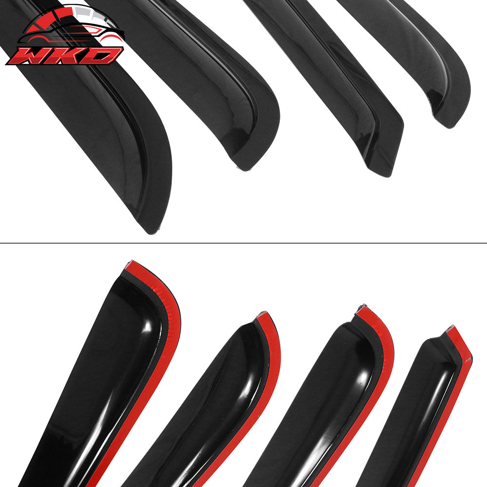 Fits 01-06 Chevy Silverado 1500 2500 3500 GMC Sierra Crew Cab Window Visors 4Pc