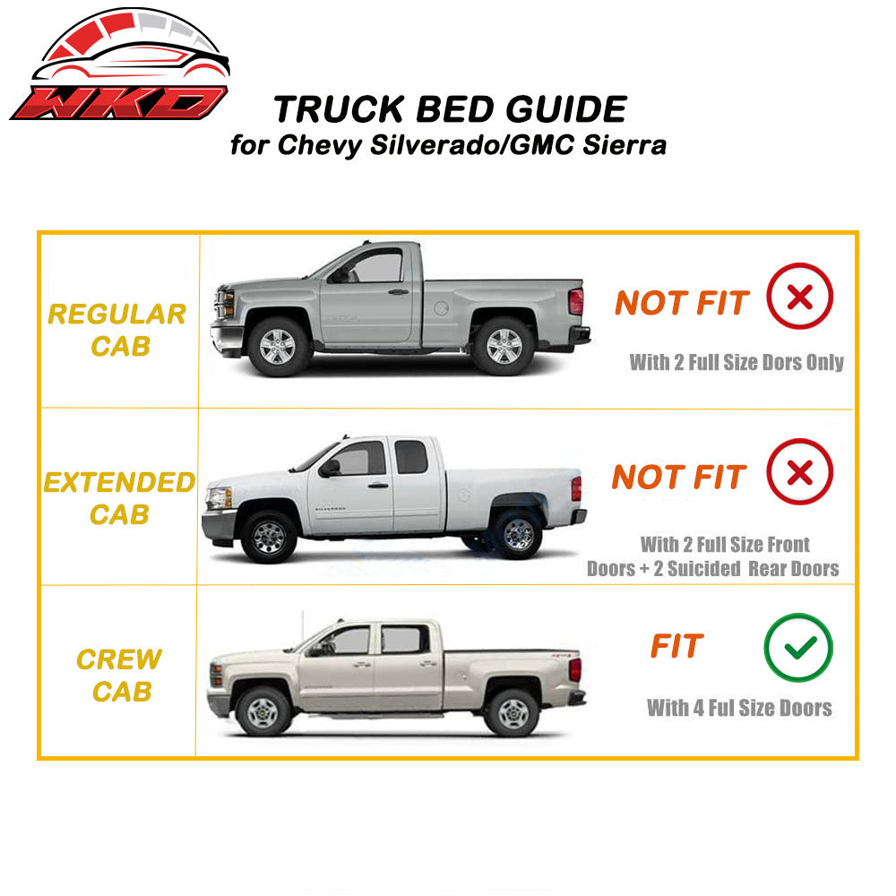 Fits 01-06 Chevy Silverado 1500 2500 3500 GMC Sierra Crew Cab Window Visors 4Pc