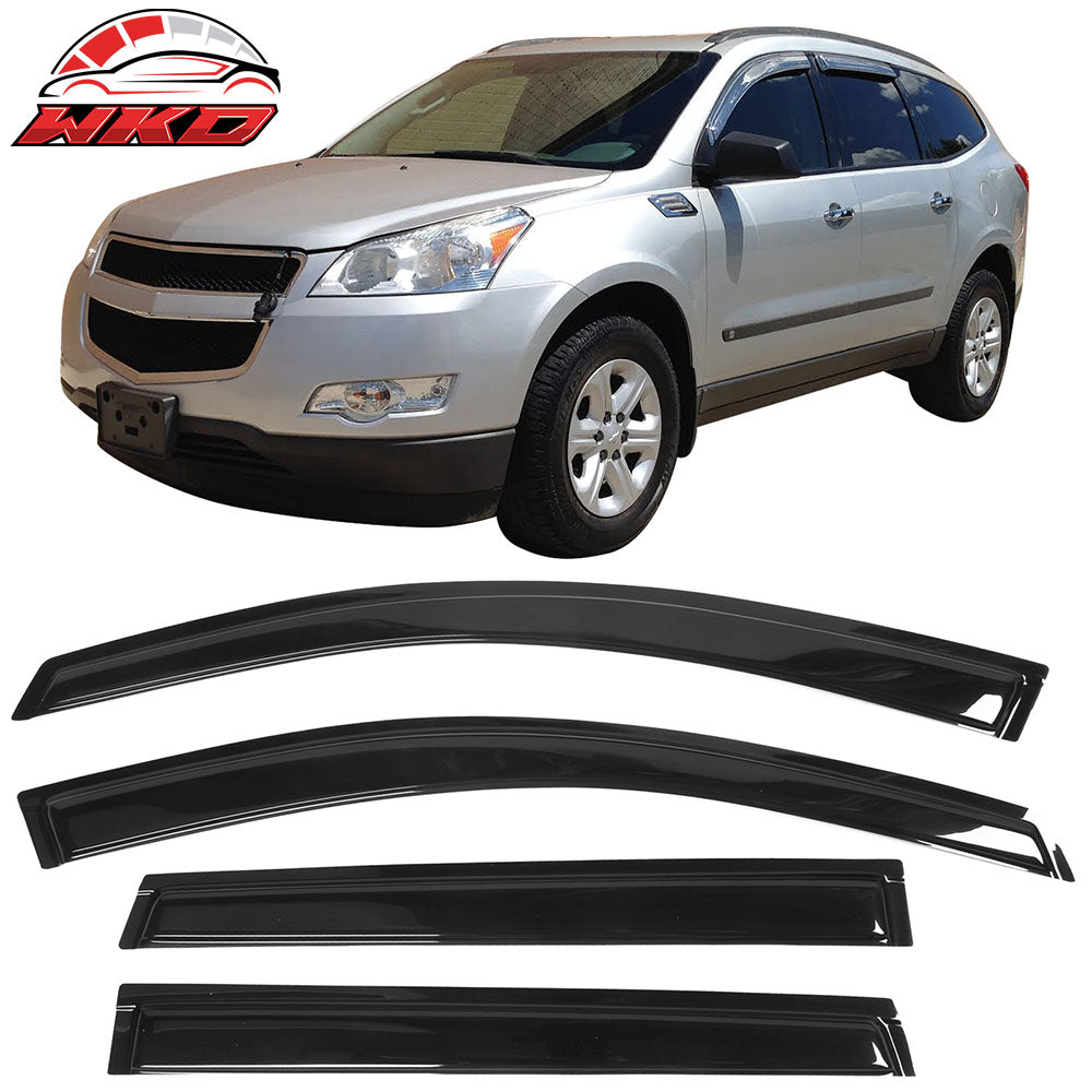 Fits 09-17 Chevrolet Traverse Acrylic 4PCS Window Visors Trim Vent Rain Guard