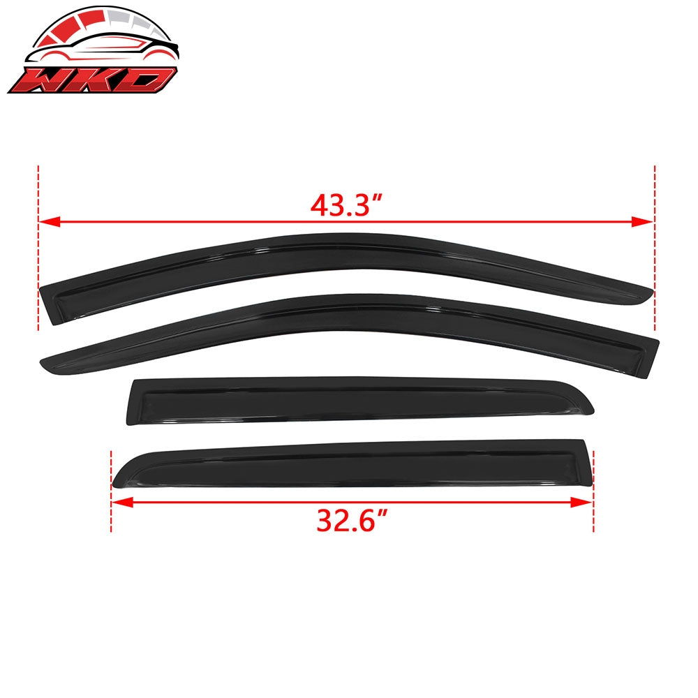 Fits 09-20 Dodge Journey Window Visors Acrylic Sun Guard Rain Deflector 4Pc Set