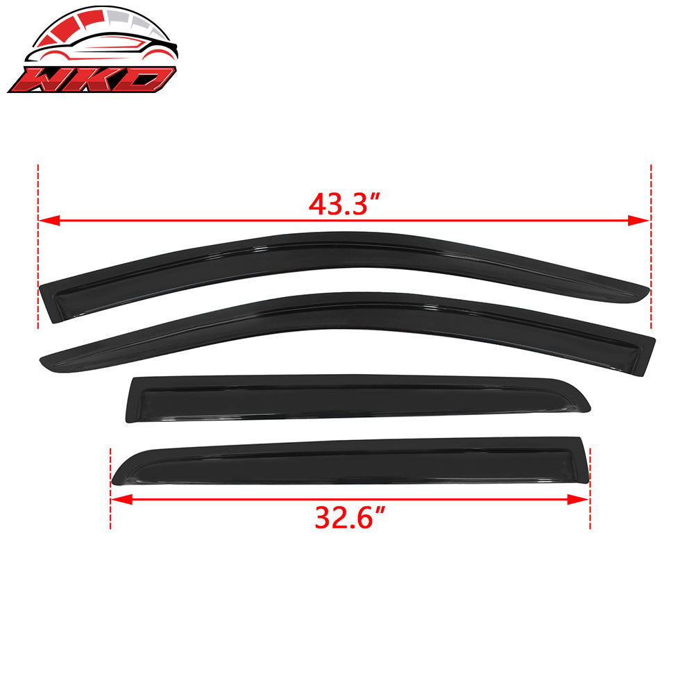Fits 09-20 Dodge Journey Window Visors Acrylic Sun Guard Rain Deflector 4Pc Set
