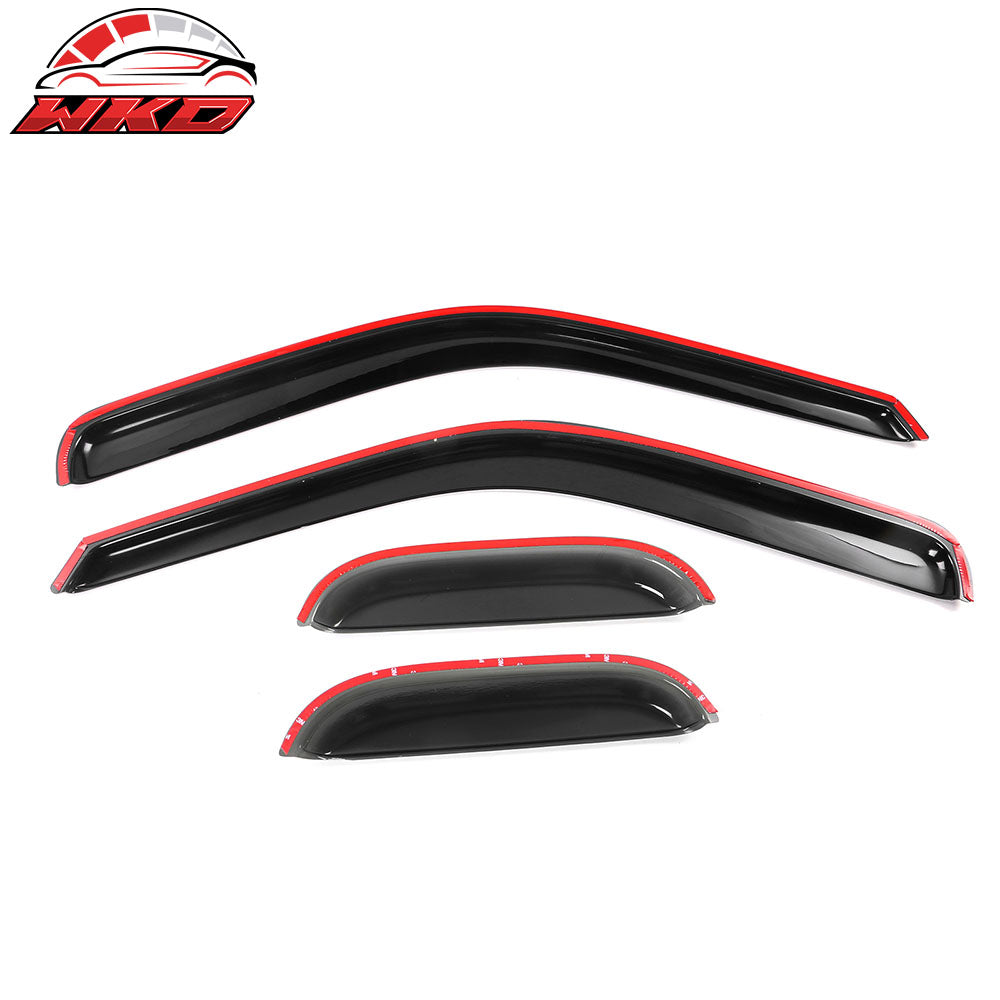 Fits 99-16 Ford F-250 F-350 Super Duty Extended Cab 4PCS Window Visors Sun Shade