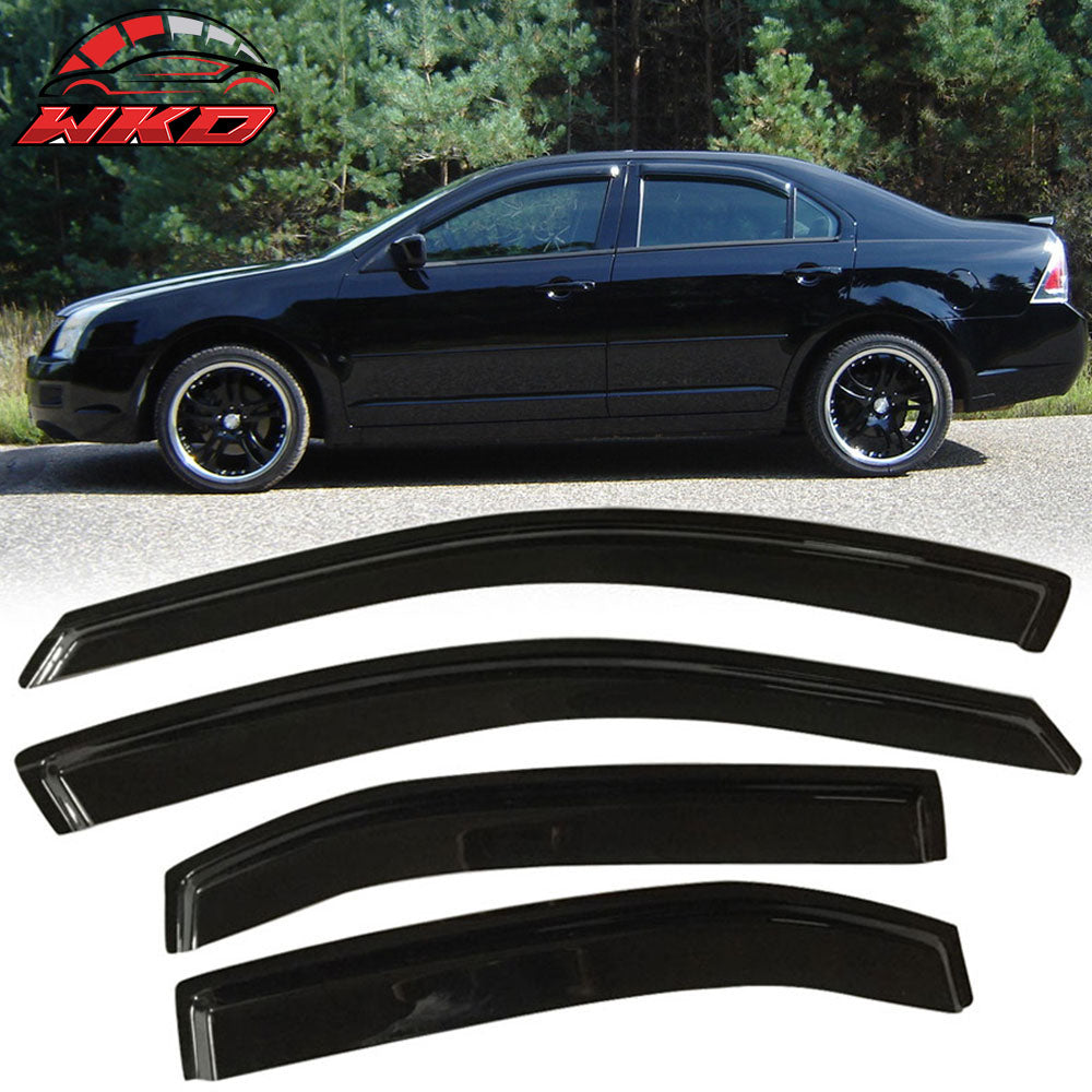 Fits 06-12 Ford Fusion Lincoln MKZ Window Visor Sun Rain Guard Deflector 4PC Set