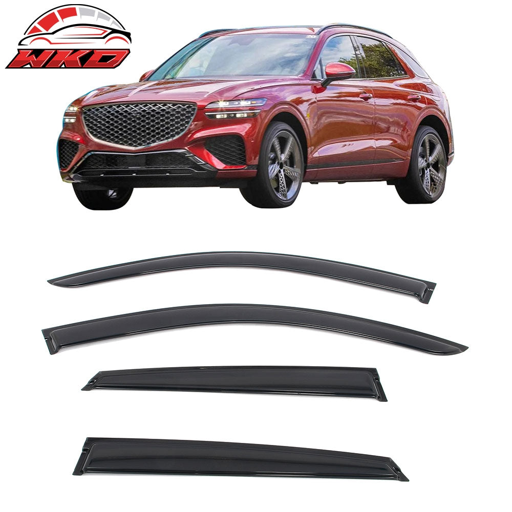 2022-26 Genesis GV70 & Electrified Window Visors Vent Rain Sun Guards Tape-On | Wholesale