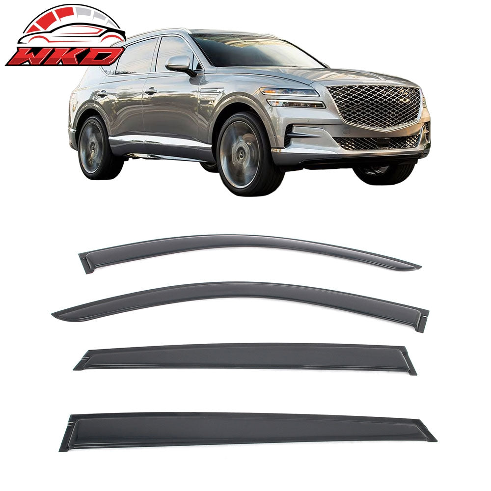 2021-26 Genesis GV80 Window Visors Vent Rain Sun Guards Deflectors Tape-On | Wholesale