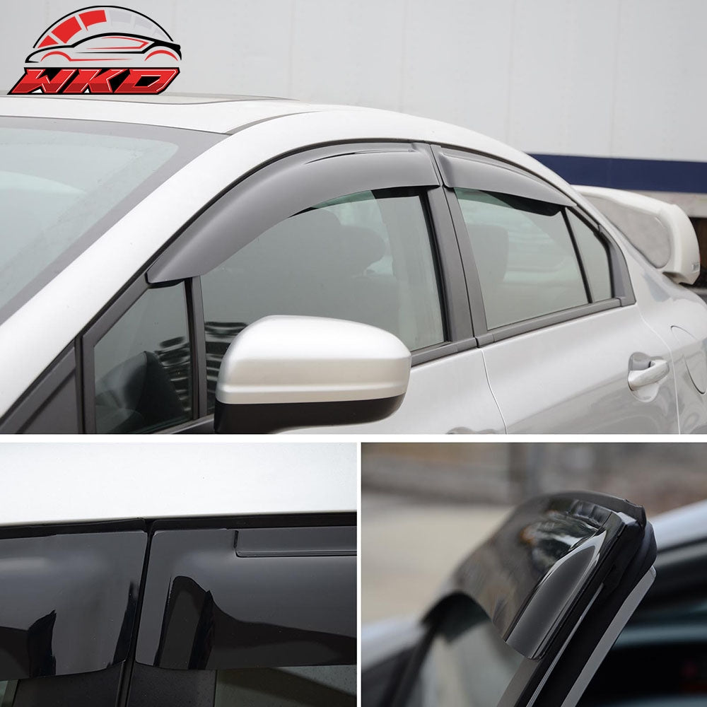 Fits 12-15 Honda Civic Sedan Window Visors Acrylic Sun Guard Rain Deflector 4PC