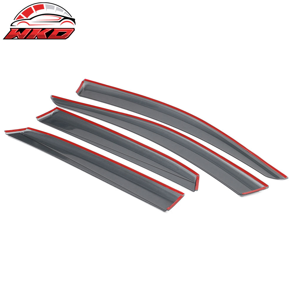 Fits 17-21 Honda Civic 10th Gen X HB5 Smoke Acrylic Window Visors Sun Deflector