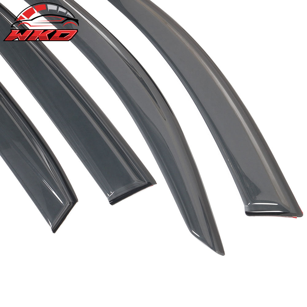 Fits 17-21 Honda Civic 10th Gen X HB5 Smoke Acrylic Window Visors Sun Deflector