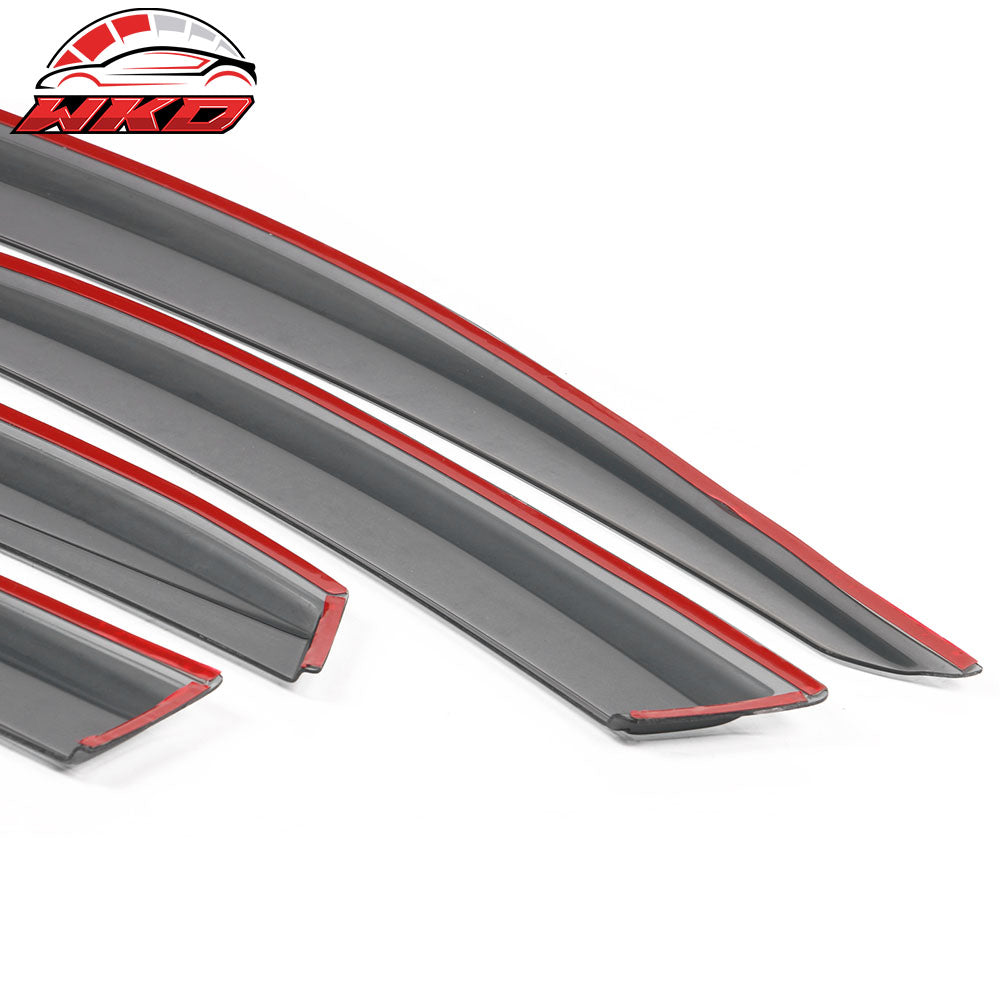 Fits 17-21 Honda Civic 10th Gen X HB5 Smoke Acrylic Window Visors Sun Deflector
