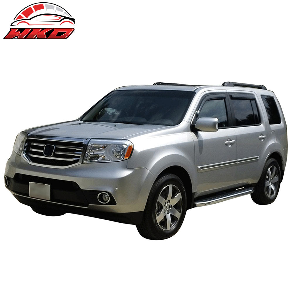 Fits 09-15 Honda Pilot Acrylic Tape-On Slim 4PCS Window Visors Vent Rain Guard