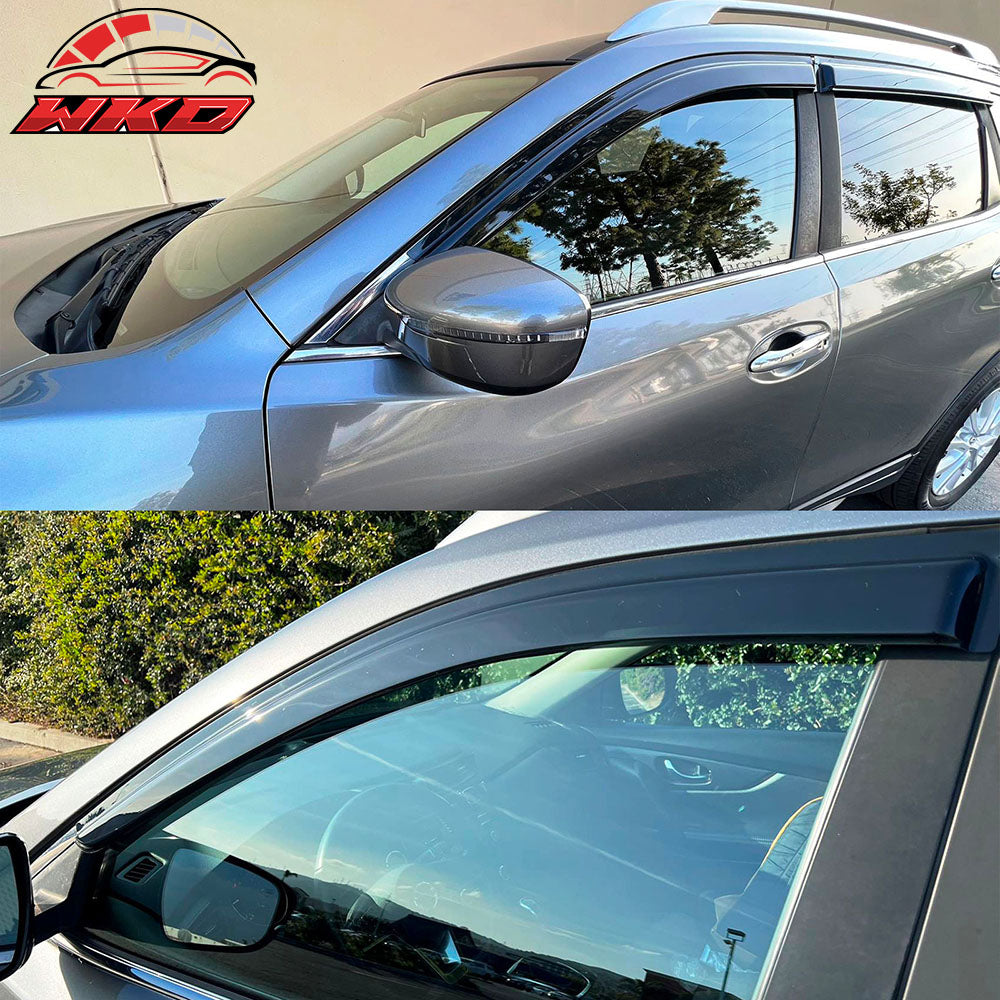 Fits 14-20 Nissan Rogue SV & SL 4PCS Window Visors Sun Rain Wind Shield Acrylic