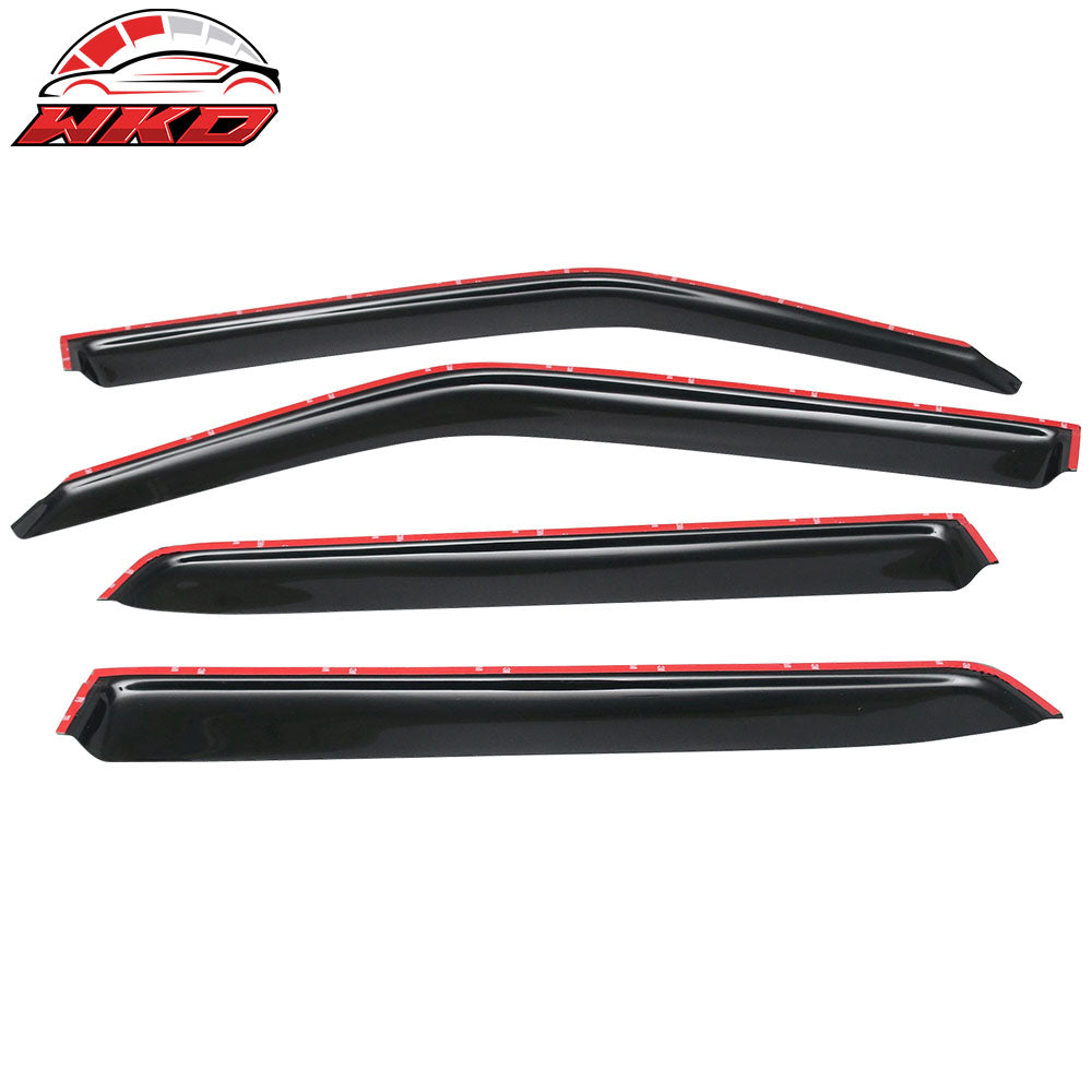 Fits 11-17 Nissan Juke Acrylic Tape-On 4PCS Window Visors Vent Rain Sun Guard