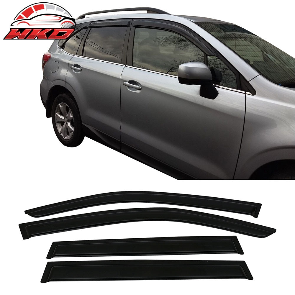 Fits 14-18 Subaru Forester Window Visor Acrylic Sun Guard Rain Deflector 4Pc Set