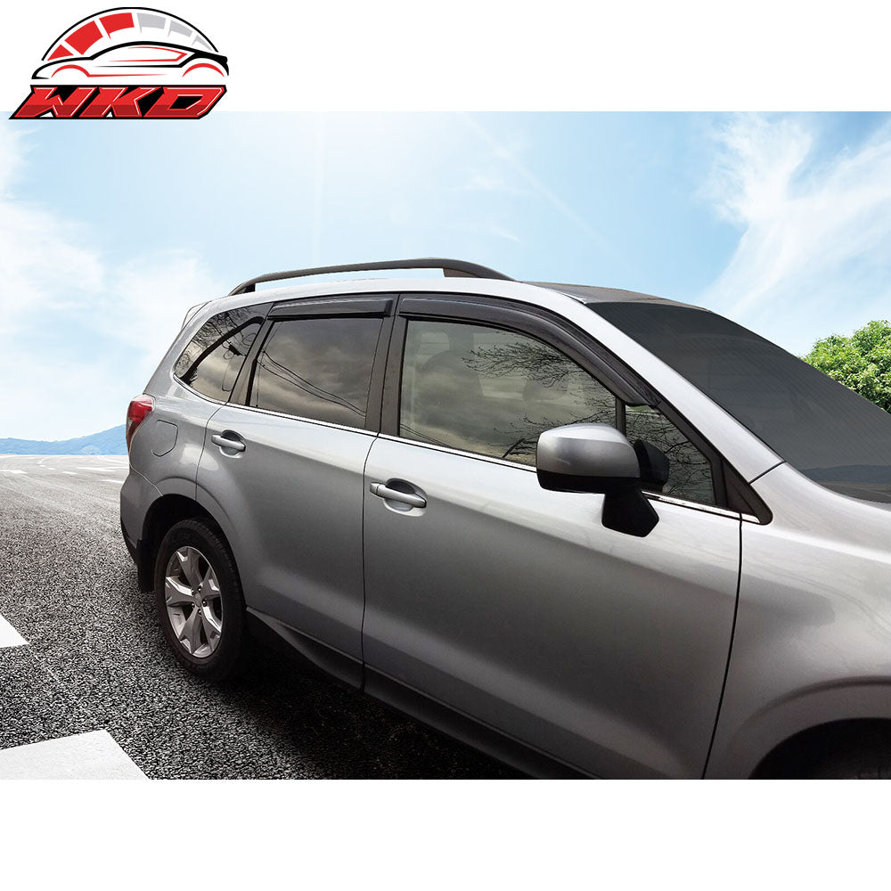 Fits 14-18 Subaru Forester Window Visor Acrylic Sun Guard Rain Deflector 4Pc Set