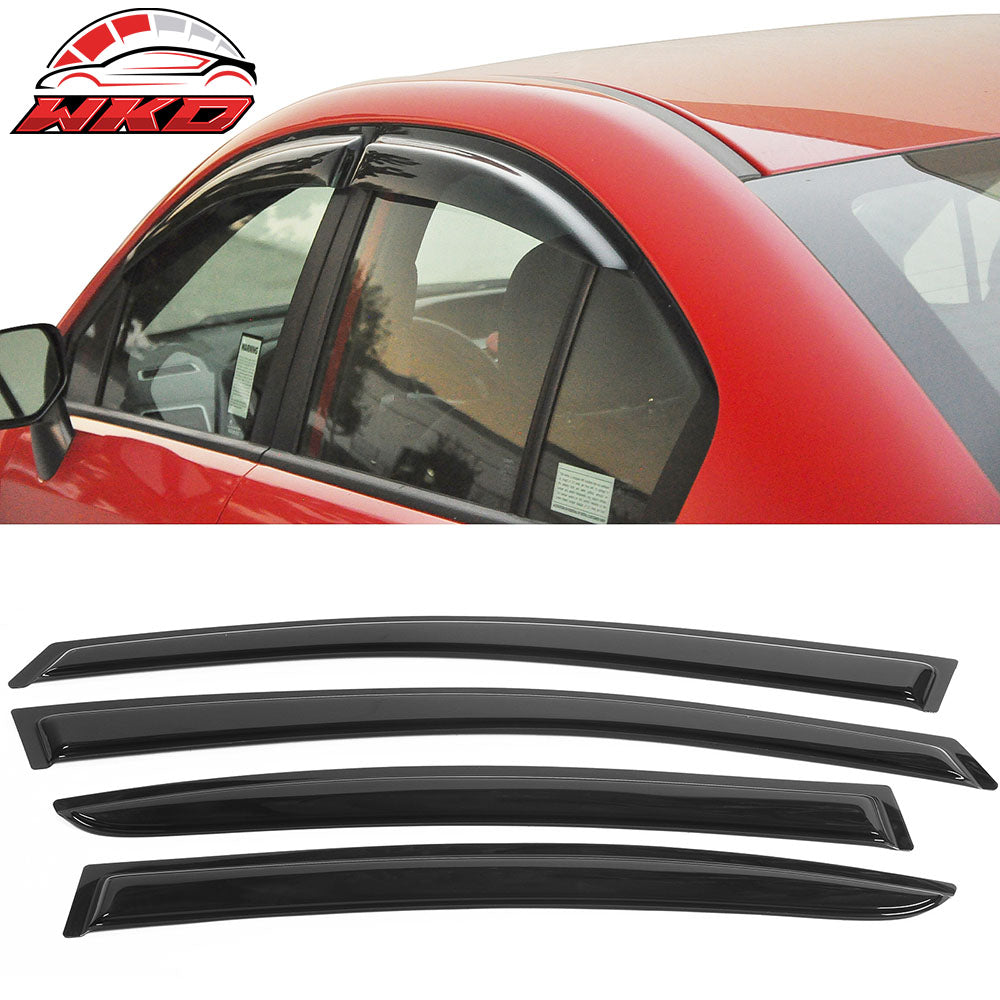 Fits 12-16 Subaru Impreza & 15-21 WRX STI 4PCS Window Visors Vent Rain Sun Shade