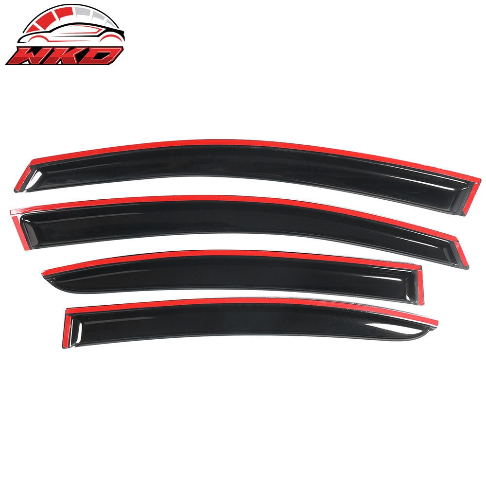 Fits 12-16 Subaru Impreza & 15-21 WRX STI 4PCS Window Visors Vent Rain Sun Shade