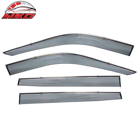 2020-25 Toyota Highlander Slim PC Injection Window Visors w/ Chrome Trim 4PCS | Wholesale