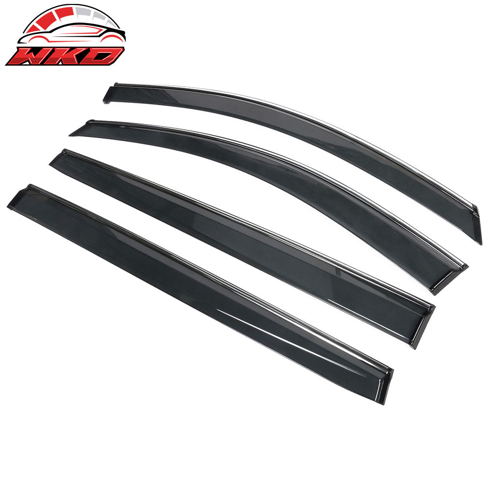 2021-25 Toyota Sienna OE Style Window Visors Sun Rain Guards W/Chrome Trim PC | Wholesale