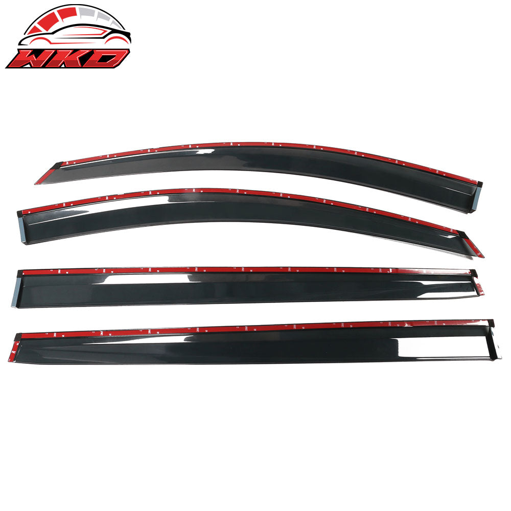 Fits 21-25 Toyota Sienna OE Style Window Visors Sun Rain Guards W/Chrome Trim PC