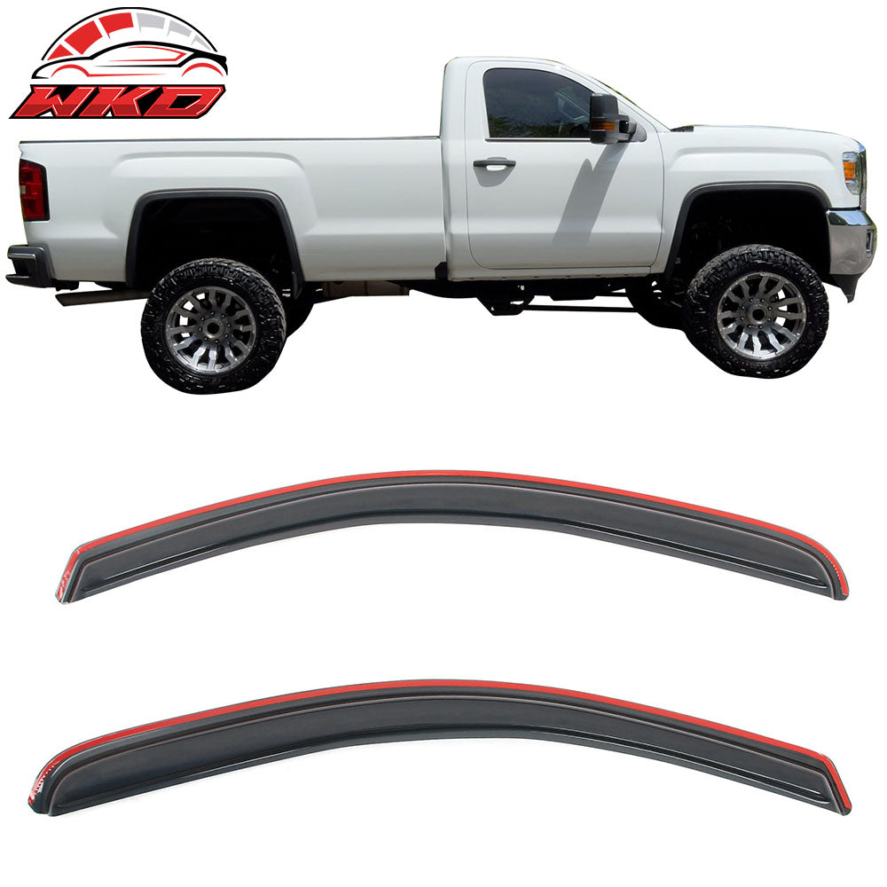 2014-19 Silverado Sierra 1500 2500 HD Standard Cab Window Visors In-Channel | Wholesale