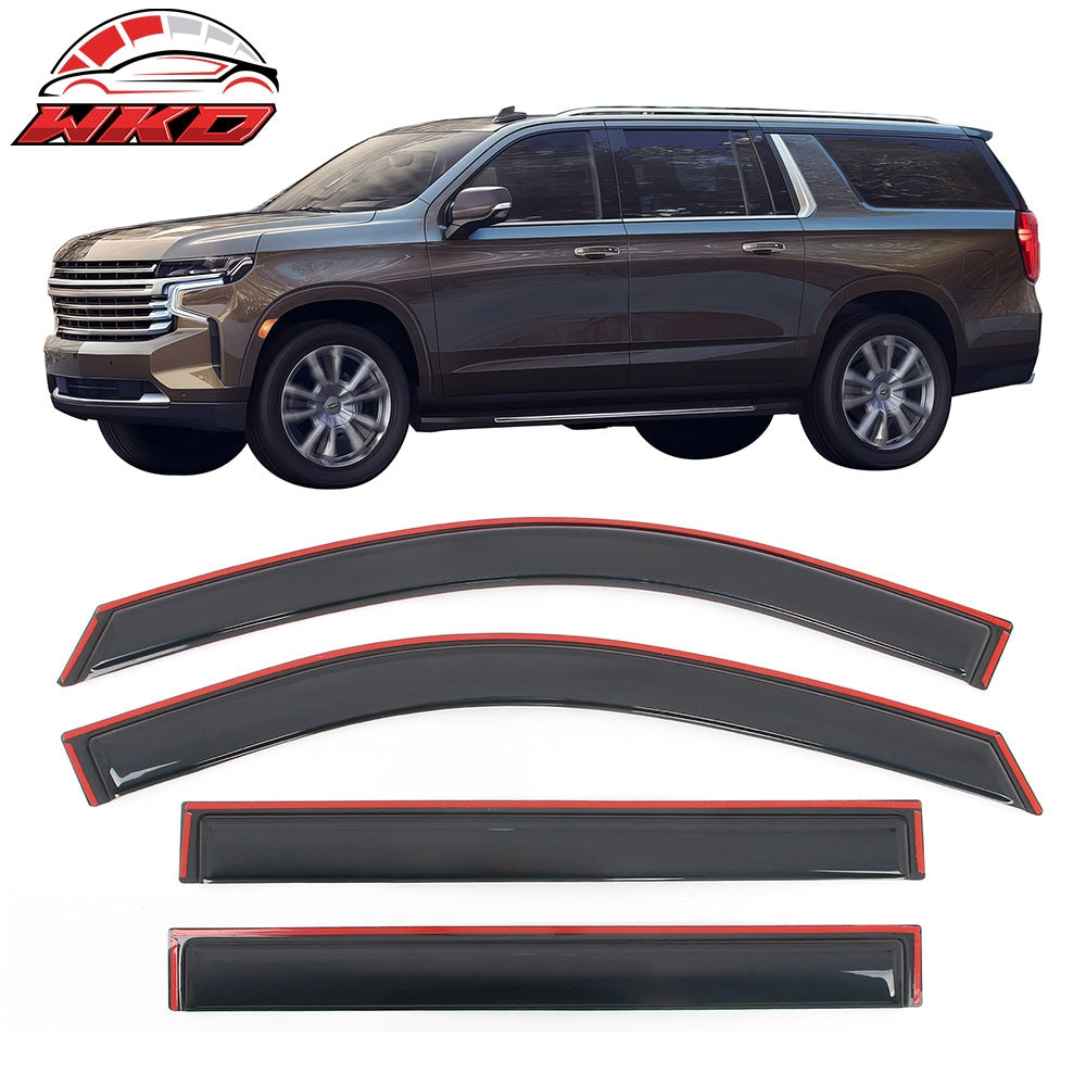 Wholesale 21-26 Chevy Suburban/GMC Yukon XL In-Channel Window Visors Rain Deflectors