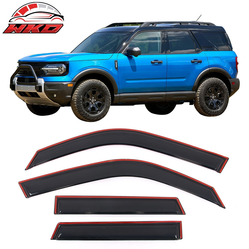 2021-26 Ford Bronco Sport Window Visors Acrylic In-Channel Wind Shade 4PC Set | Wholesale