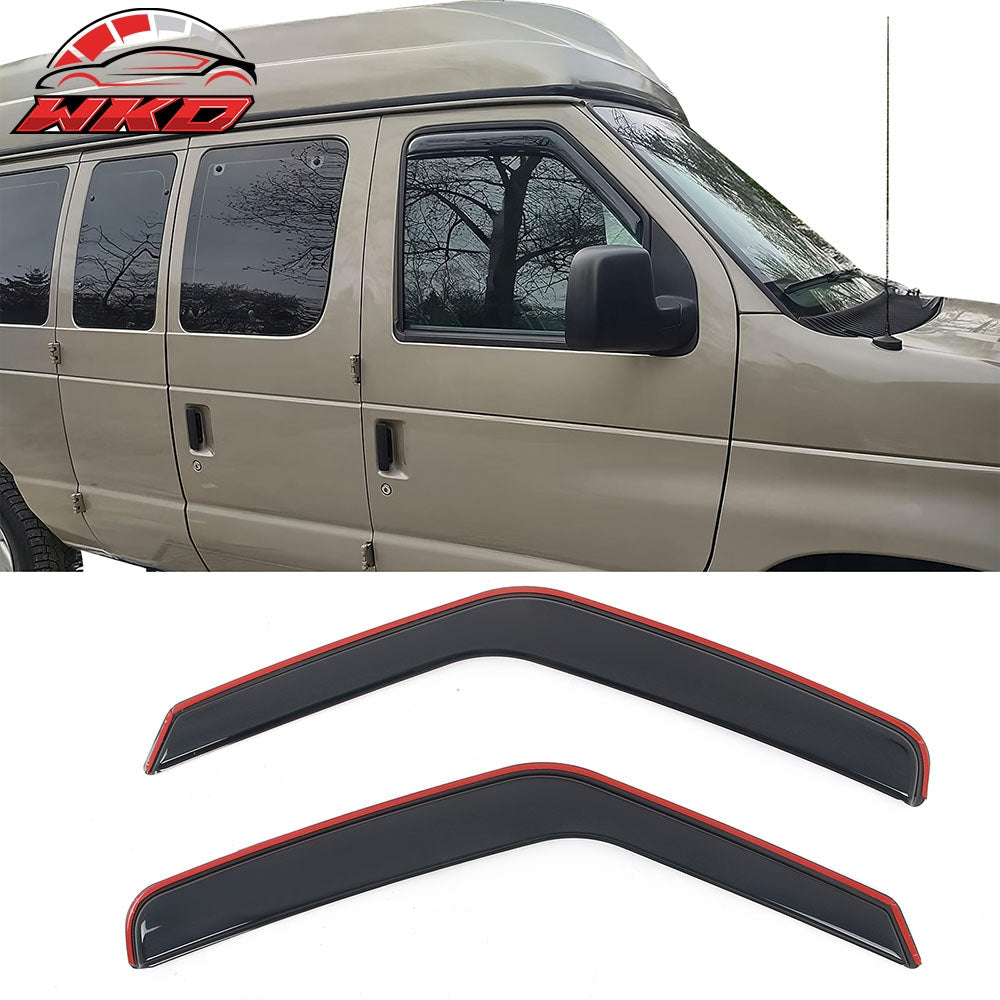 Wholesale 07-14 Ford E-Series Van Window Visors In-Channel Side Deflector Rain Guard