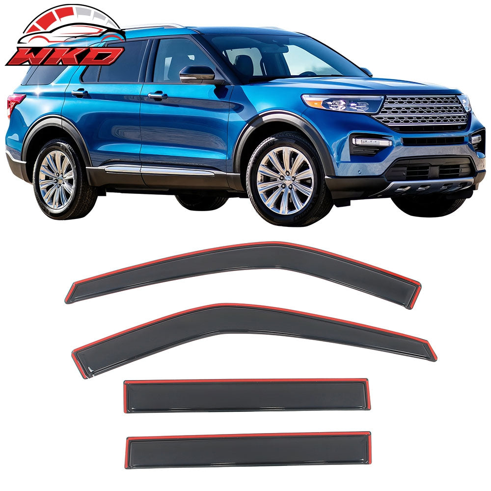 Wholesale 20-26 Ford Explorer 4PCS In-channel Window Visors Rain Sun Vent Shade Set