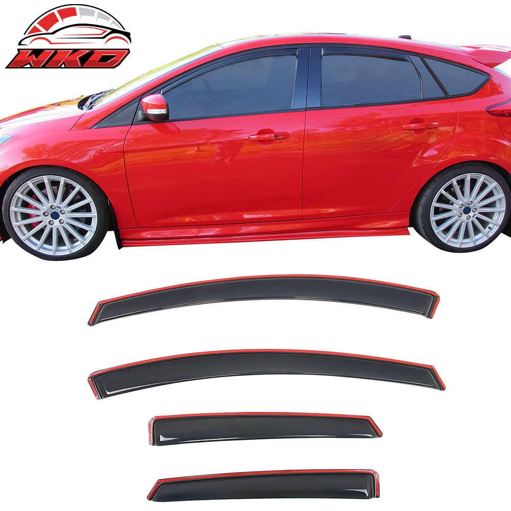 Wholesale 12-18 Ford Focus Sedan& Hatchback In-Channel Window Visors Rain Deflectors
