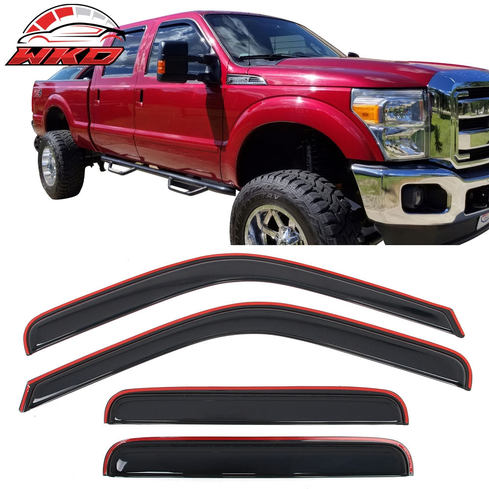 Wholesale 99-16 Ford F250 F350 F450 F550 Super Duty Crew Cab Window Visors In-Channel