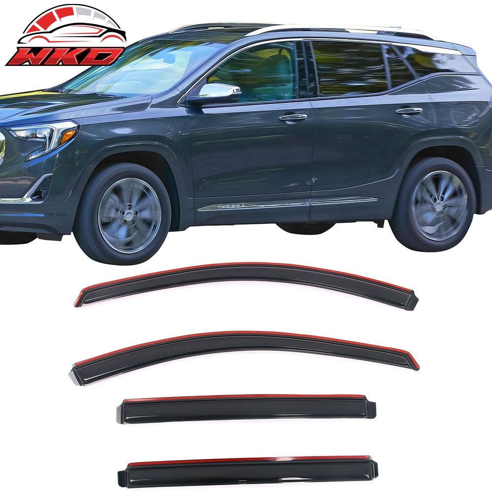 Wholesale 18-24 GMC Terrain In-Channel Window Visors Acrylic Side Door Rain Deflector