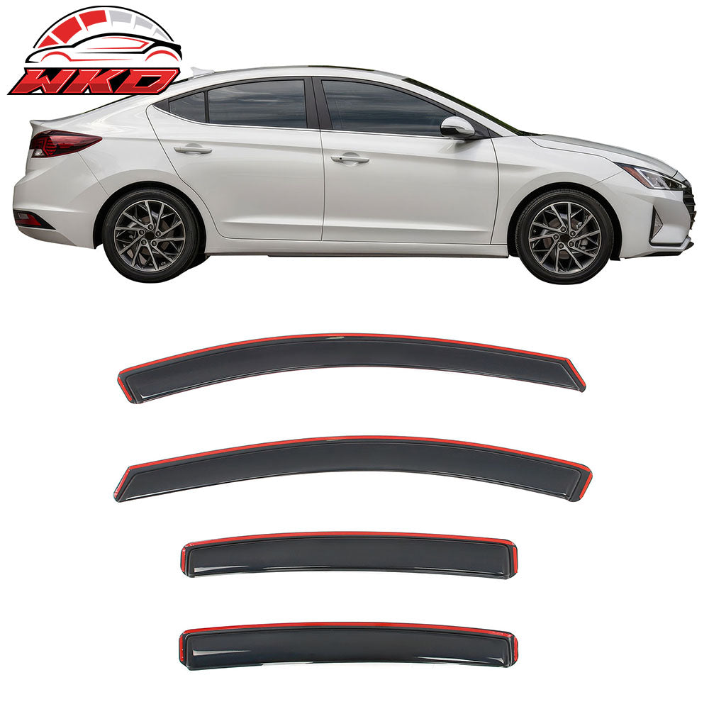 2017-20 Hyundai Elantra 4PCS Window Visors Acrylic Deflectors - In-Channel | Wholesale