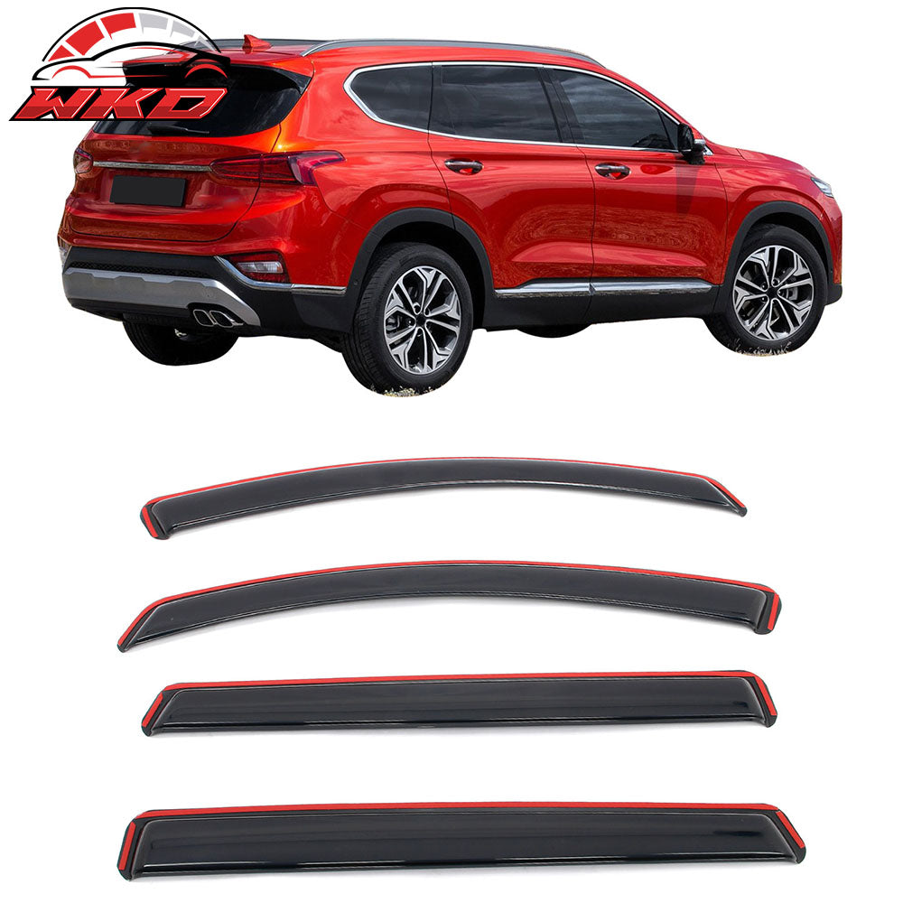Wholesale 19-23 Hyundai Santa Fe In-Channel Window Deflectors Acrylic Rain Sun Shade