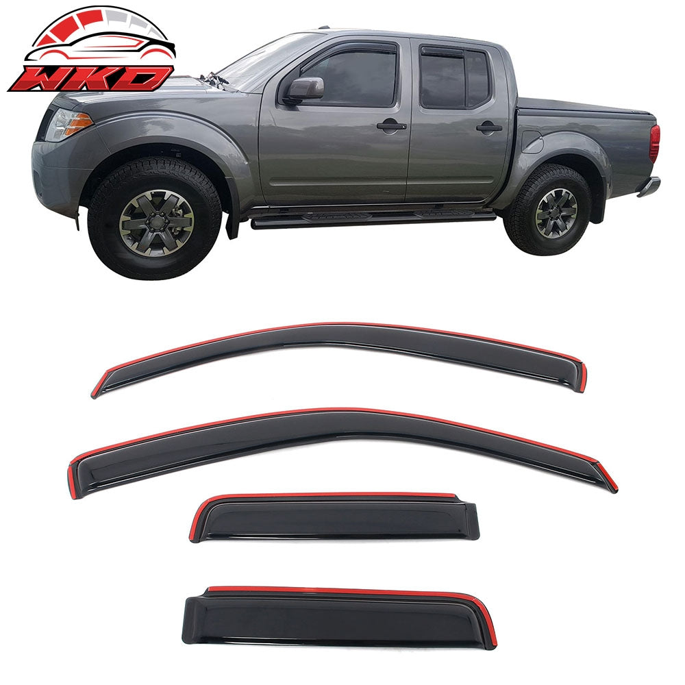 Wholesale 05-20 Nissan Frontier Double Cab 4PCS Window Visor Deflectors - In-Channel