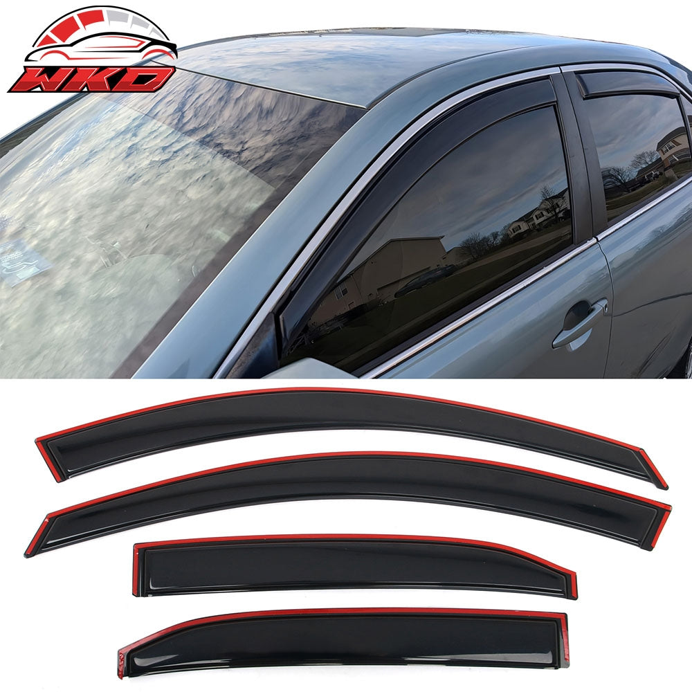 07-11 Toyota Camry In-Channel Window Visor Acrylic Rain Sun Shade Deflector | Wholesale