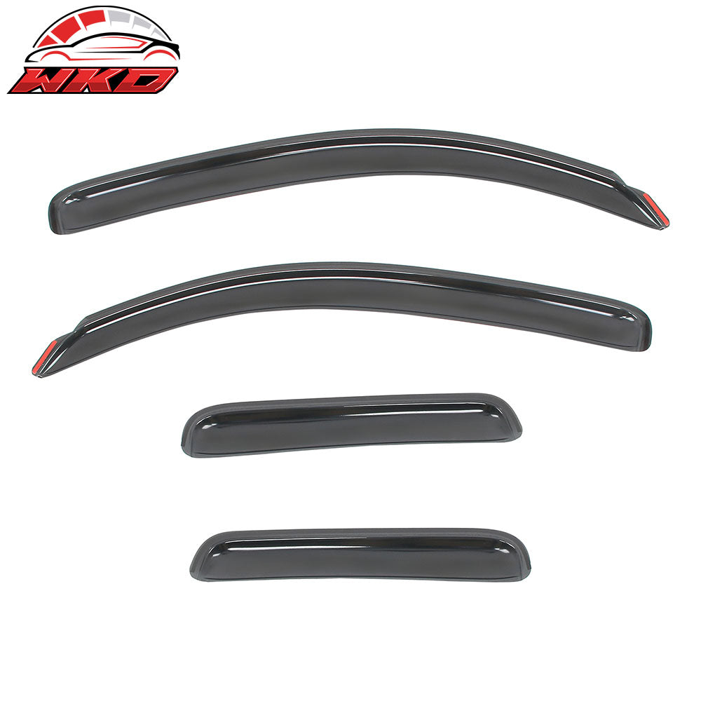 Fits 07-21 Toyota Tundra Double Cab In-Channel Window Visors Acrylic Rain Shade