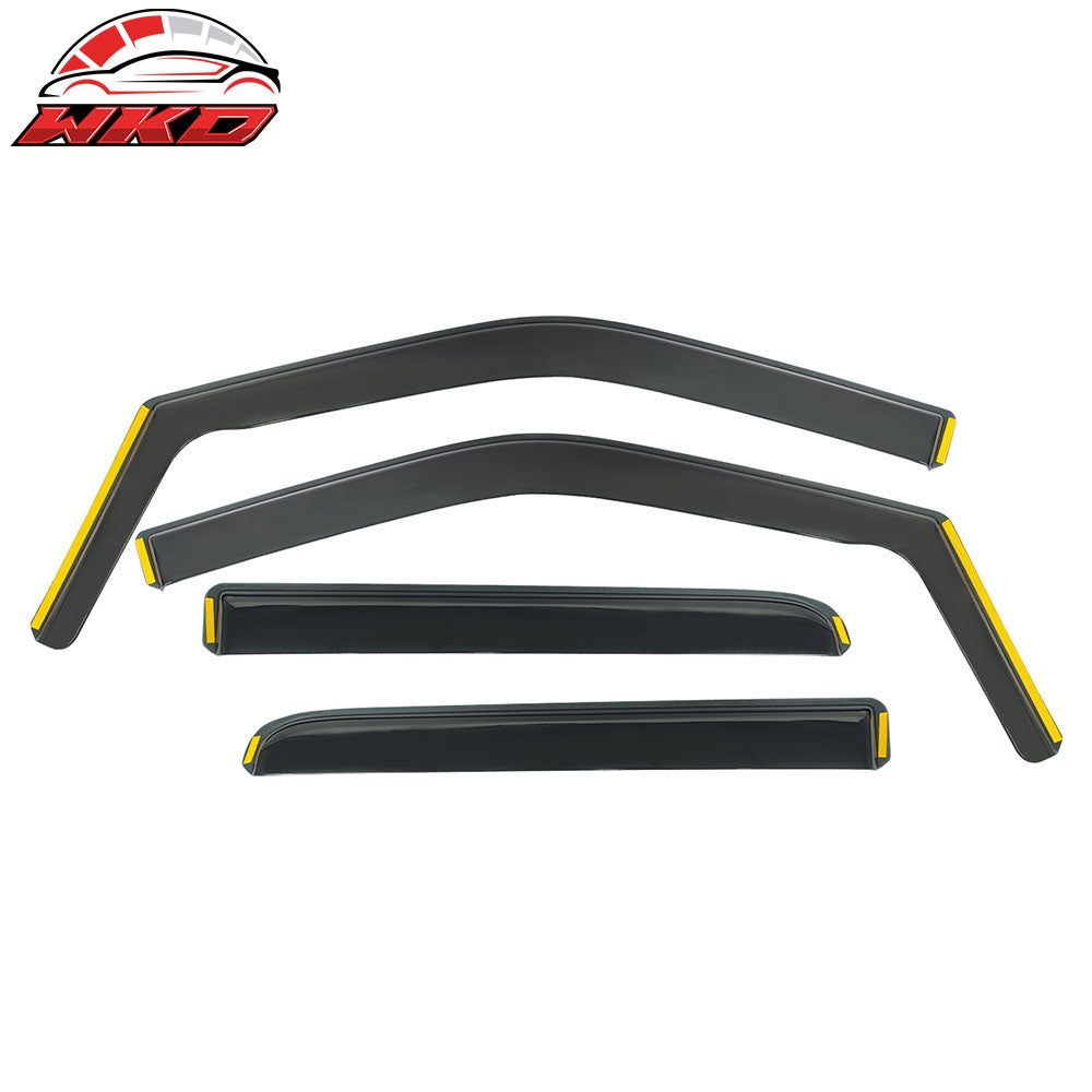 Fits 15-20 Ford F-150 17-22 F250 F350 Crew Cab Window Visor In-Channel Deflector