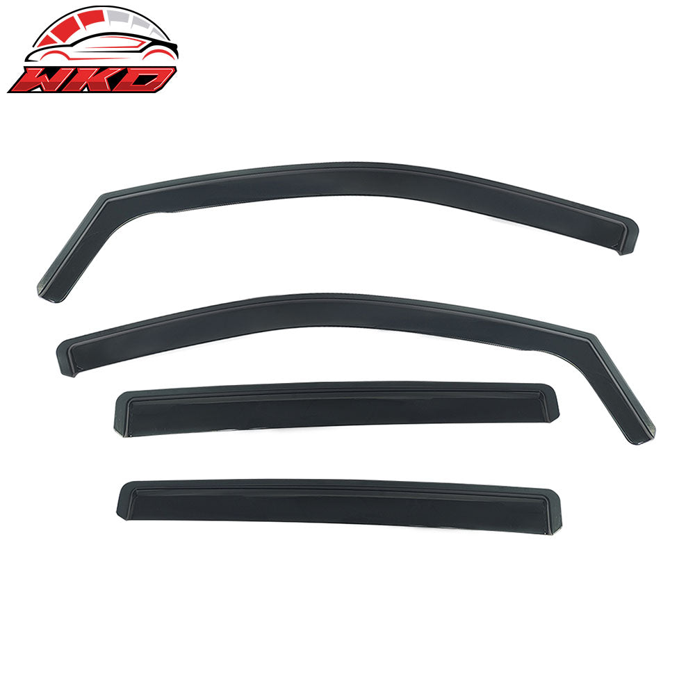 Fits 24-25 Ford Ranger Crew Cab Side Window Visors PC In-Channel Deflectors 4PCS
